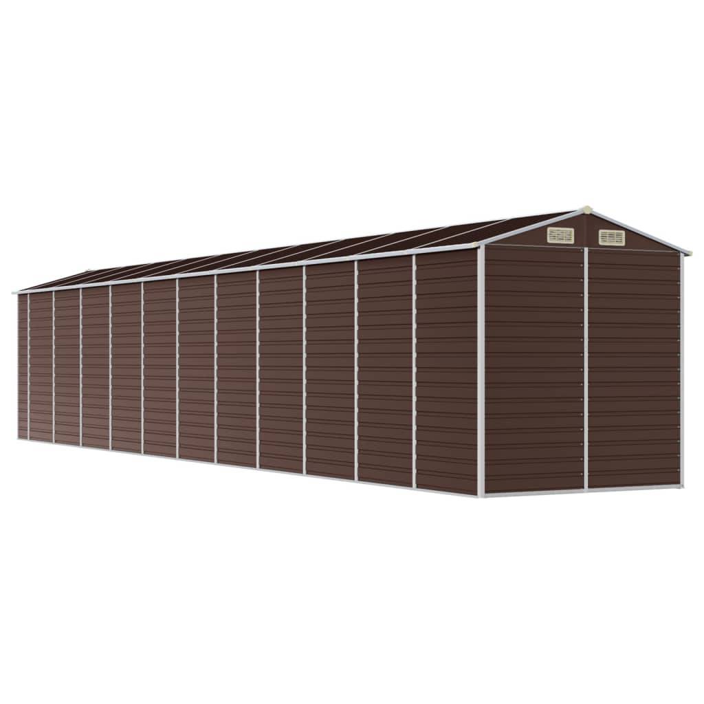 Vidaxl - Abri de jardin marron 191x980x198 cm acier galvanisé vidaXL 3188274 - Image 8