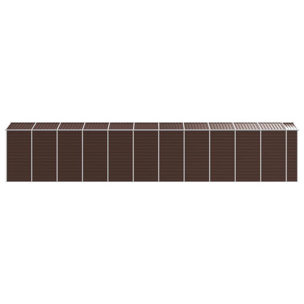 Vidaxl - Abri de jardin marron 191x980x198 cm acier galvanisé vidaXL 3188274 - Image 7