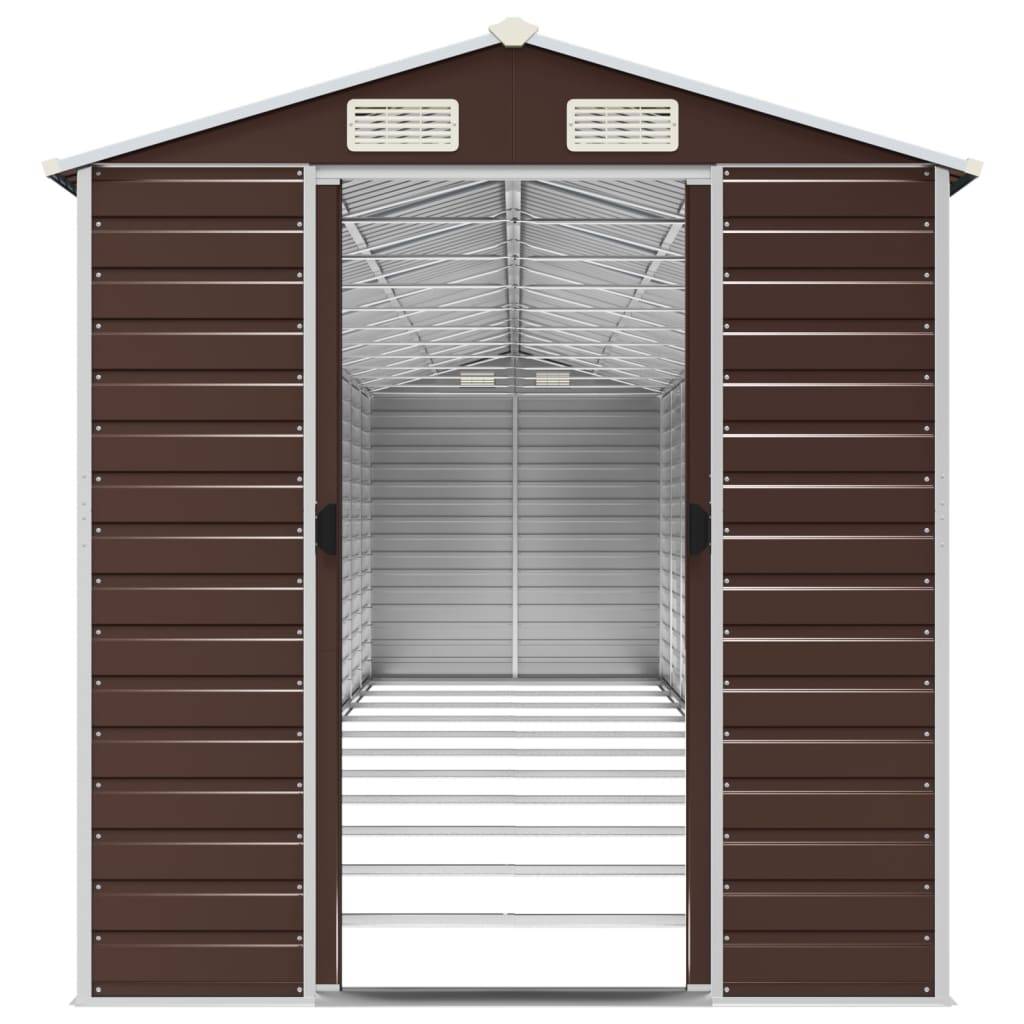 Vidaxl - Abri de jardin marron 191x980x198 cm acier galvanisé vidaXL 3188274 - Image 6