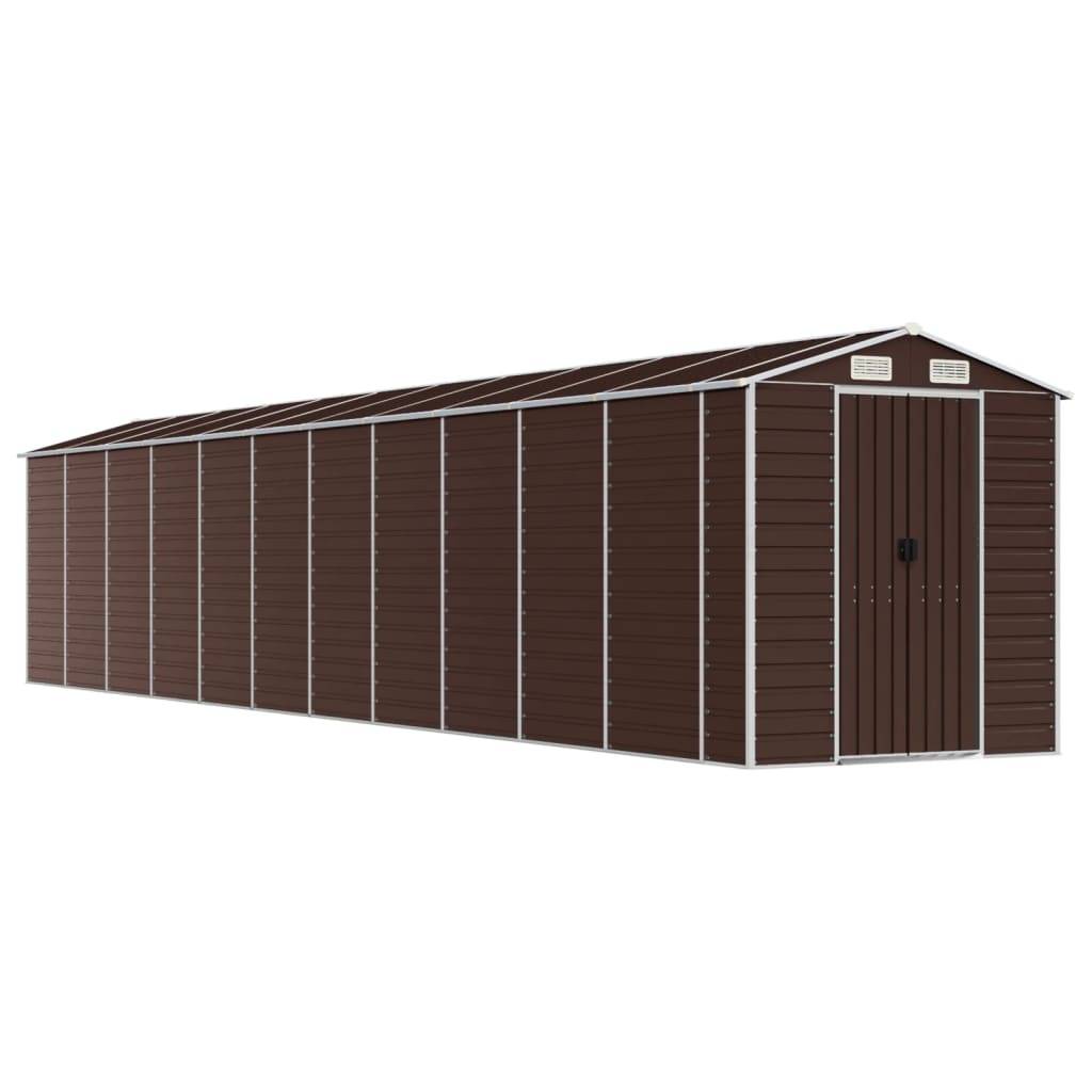Vidaxl - Abri de jardin marron 191x980x198 cm acier galvanisé vidaXL 3188274 - Image 2