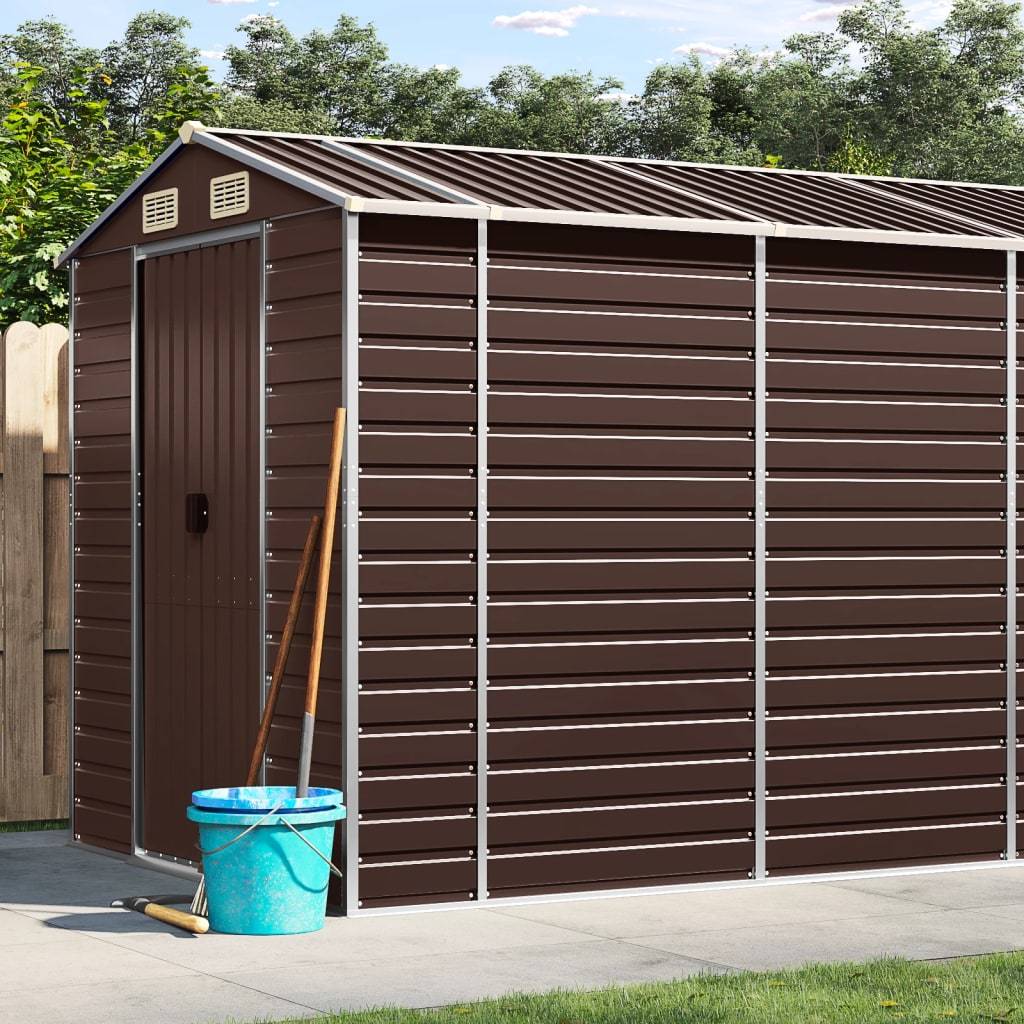 Vidaxl - Abri de jardin marron 191x980x198 cm acier galvanisé vidaXL 3188274 - Image 1