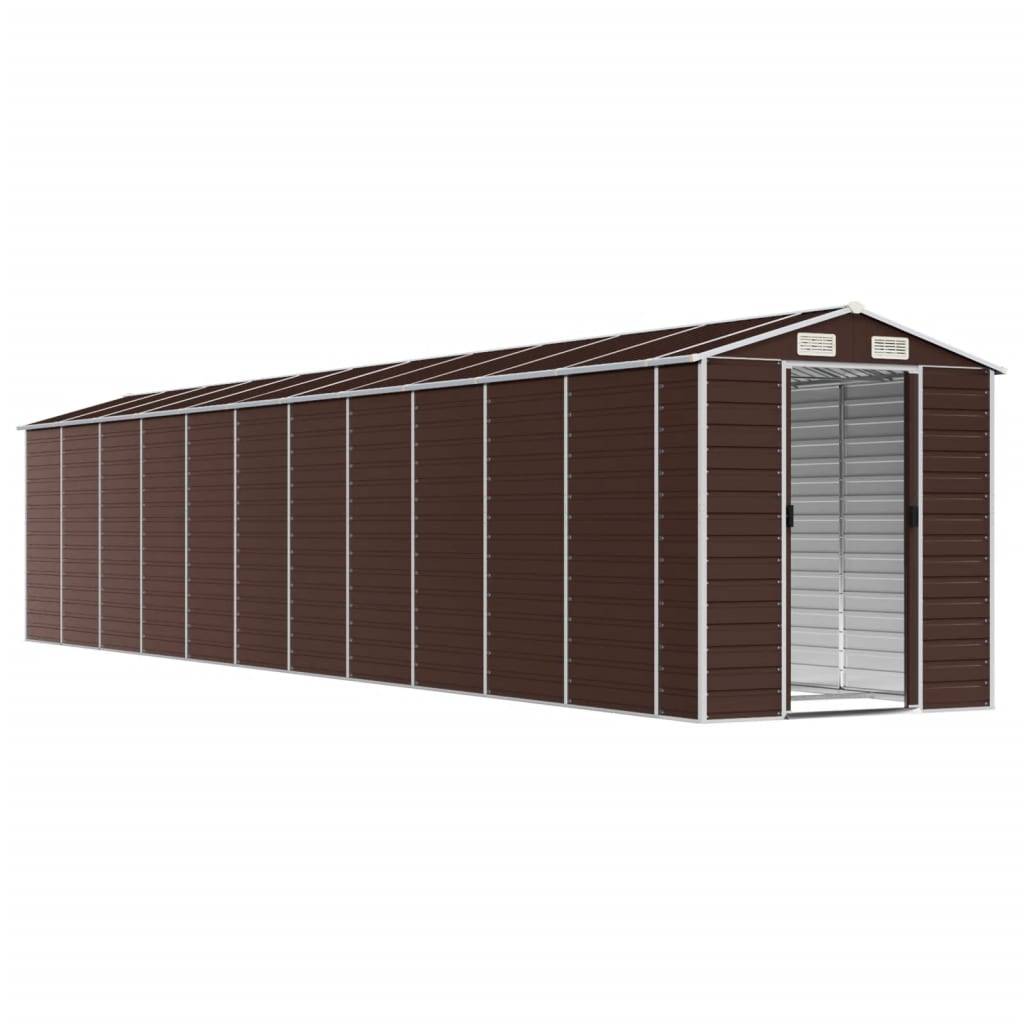 Vidaxl - Abri de jardin marron 191x980x198 cm acier galvanisé vidaXL 3188274 - Image 9