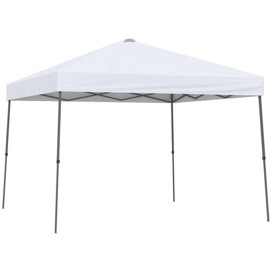 Tonnelle Pliante 3x3m avec Sac à Roulettes, Structure Acier Étanche, Tente Jardin pour Camping et Fêtes Extérieures, Blanche - Image 2