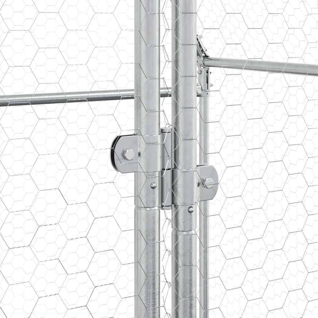 Maison Chic - Cage pour poules - Cage extérieur/intérieur argenté 100x100x190 cm acier galvanisé - Image 10