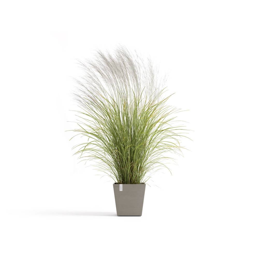 Ecopots - Pot Carré Rotterdam 35 Taupe + réservoir d'eau - 35,2 x 35,2 x H. 34 cm - 30 L ECOPOTS - Image 1