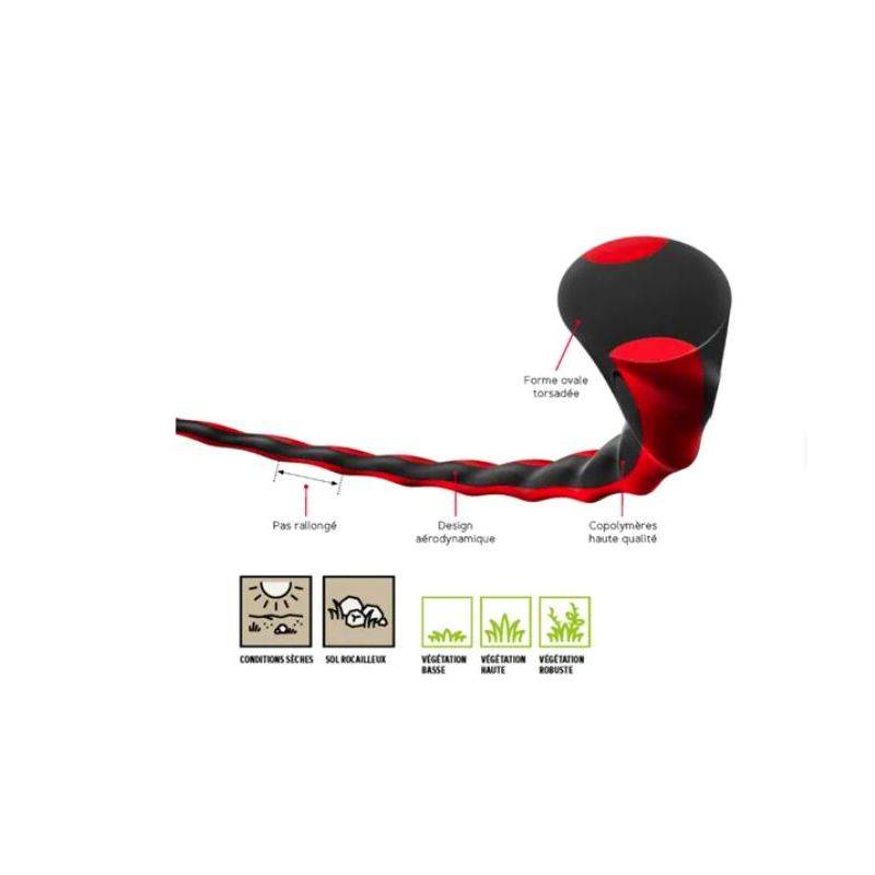 Oregon - Fil débroussailleuse Ovale torsade Terramax Rouge/noir ø3 mm/24cm Oregon 636769 - Image 1