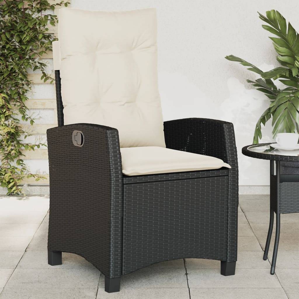 Chaise bois composite 1 places rotin noir 57 x 66 x 93 cm - Prolenta premium p375.1 - Image 2