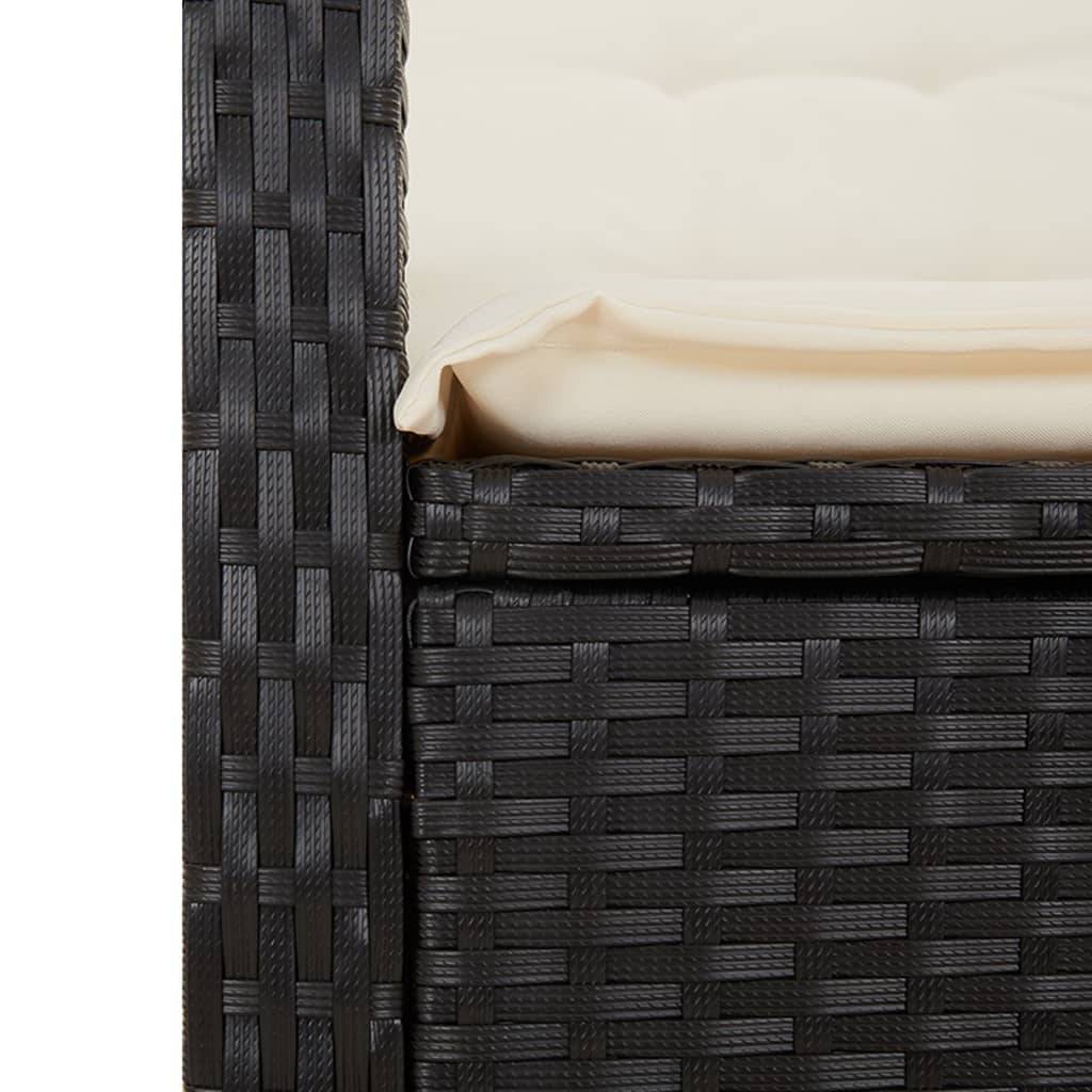 Chaise bois composite 1 places rotin noir 57 x 66 x 93 cm - Prolenta premium p375.1 - Image 9