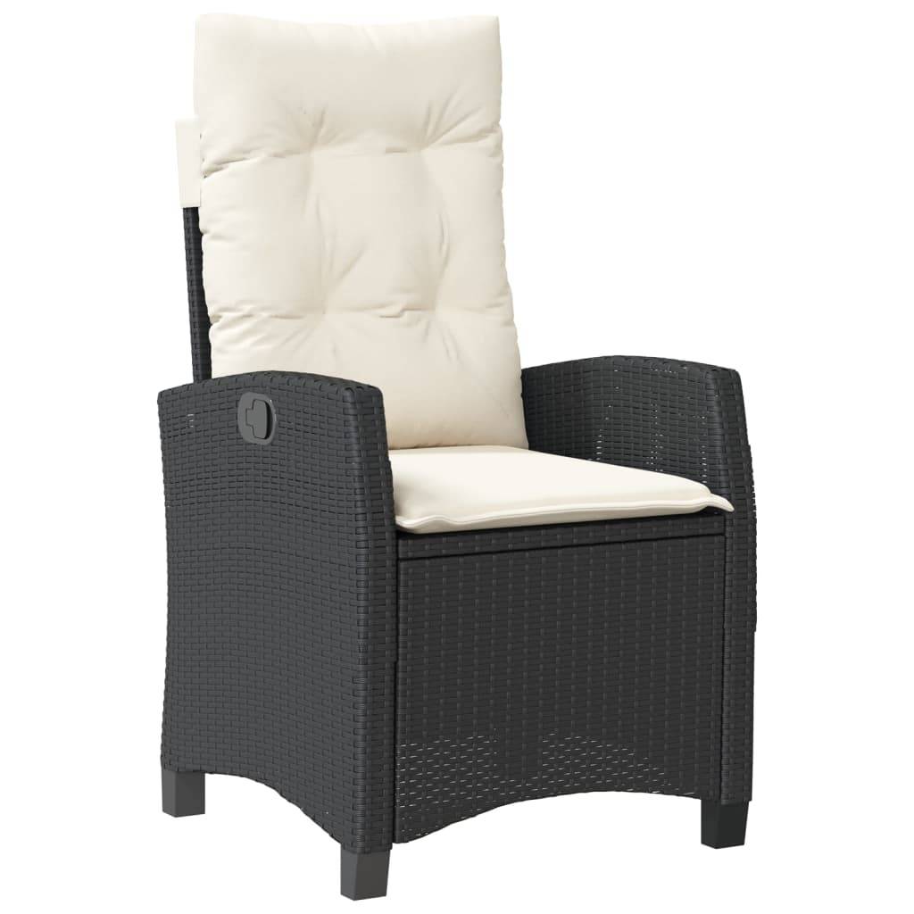 Chaise bois composite 1 places rotin noir  57 x 66 x 93 cm  - Prolenta premium  p375.1 - Image 1