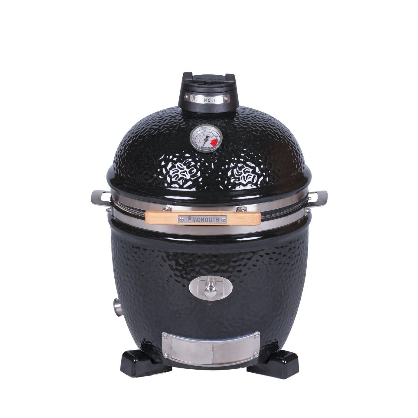 Kamado Monolith JUNIOR Pro Série 2.0 - Noir sans chariot - Image 1
