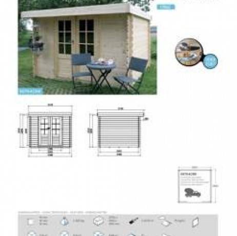 Abri de jardin HOF en bois 5,12m², Plancher Non, Abri bûches Non, Armoire adossée Non - Image 5
