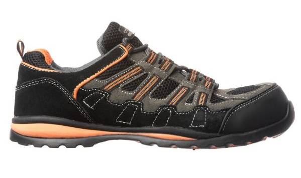 Baskets de sécurité basse HELVITE S1P SRA HRO en cuir velours noir/orange P45 - COVERGUARD - 9HEVL.45 - Image 2