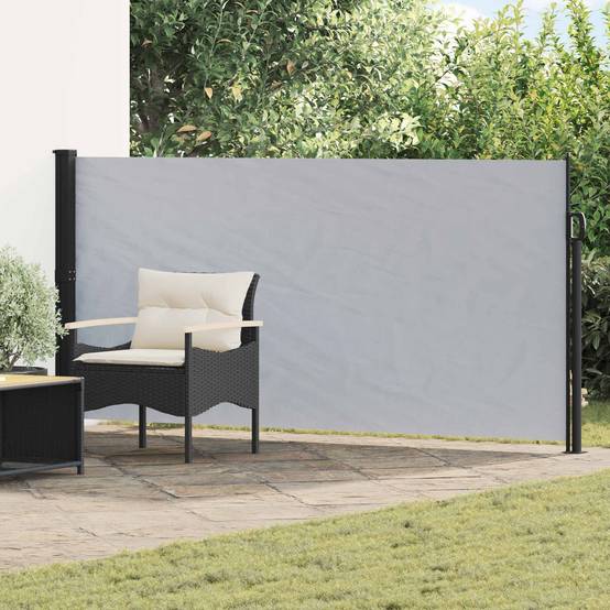 Store latéral rétractable polyester gris 600 x 160 cm - PANGIVO - Image 1