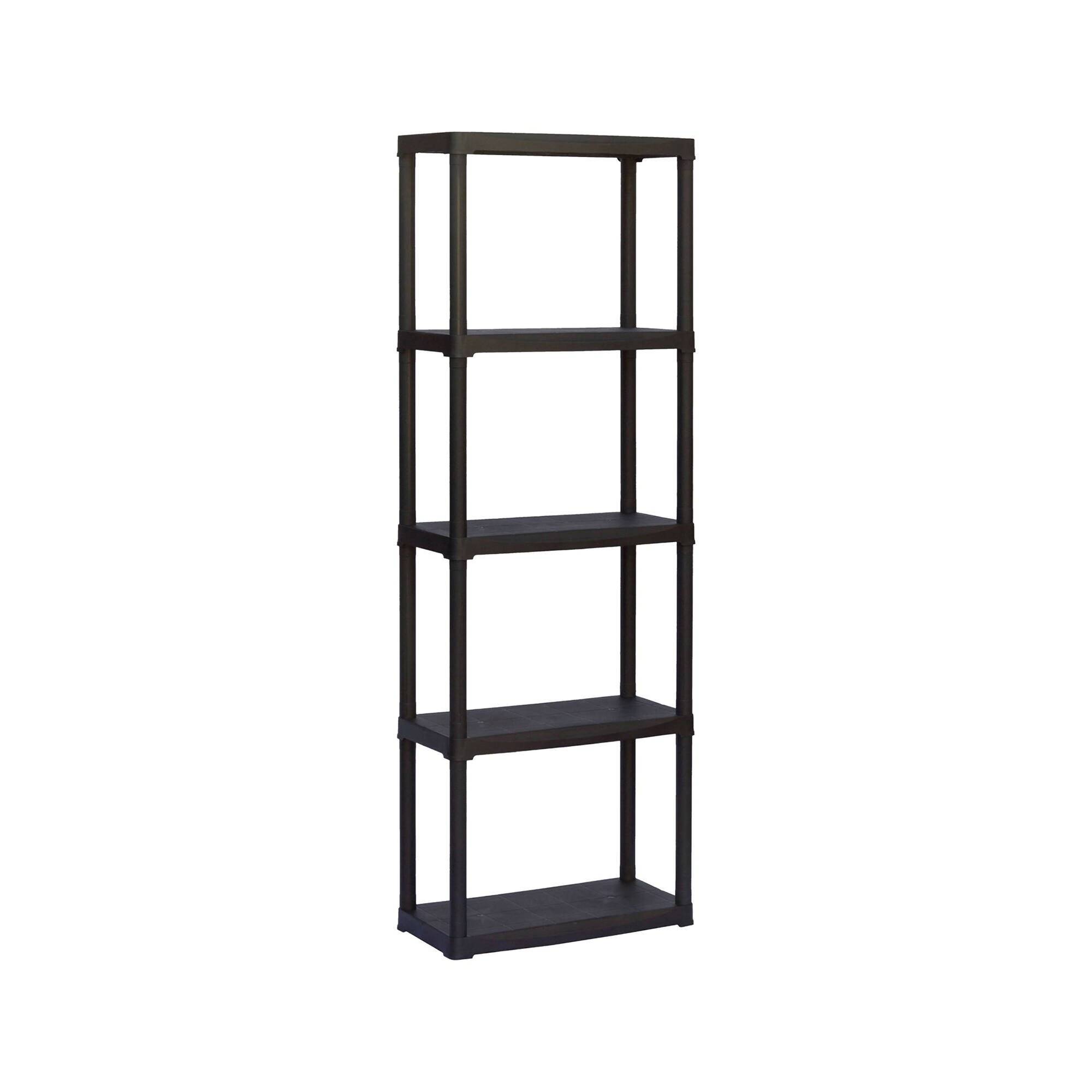 Dmora - Armoire d'extérieur Damme, Etagère d'extérieur, Armoire de balcon polyvalente, Armoire d'extérieur, Anthracite, 60x30h176 cm - Dmora - Image 1