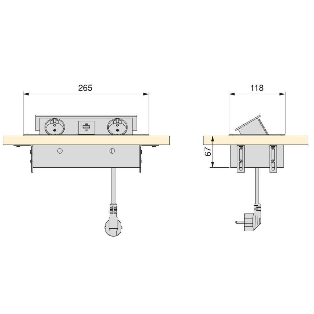 Emuca - Multiconnecteur pour bureau Atom 26 Lite - Image 3