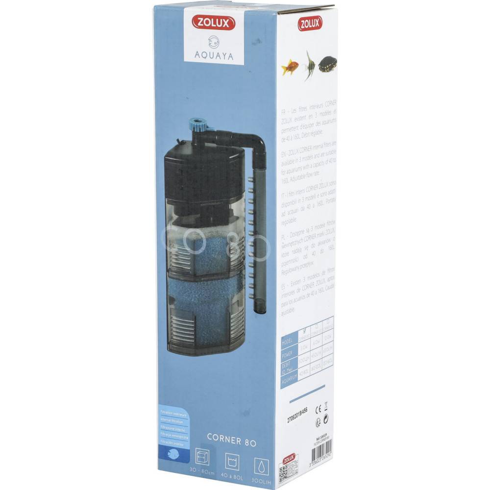 Zolux - Filtration intérieure corner 80 zolux 5 W pour aquarium de 40 à 80 L - Image 3