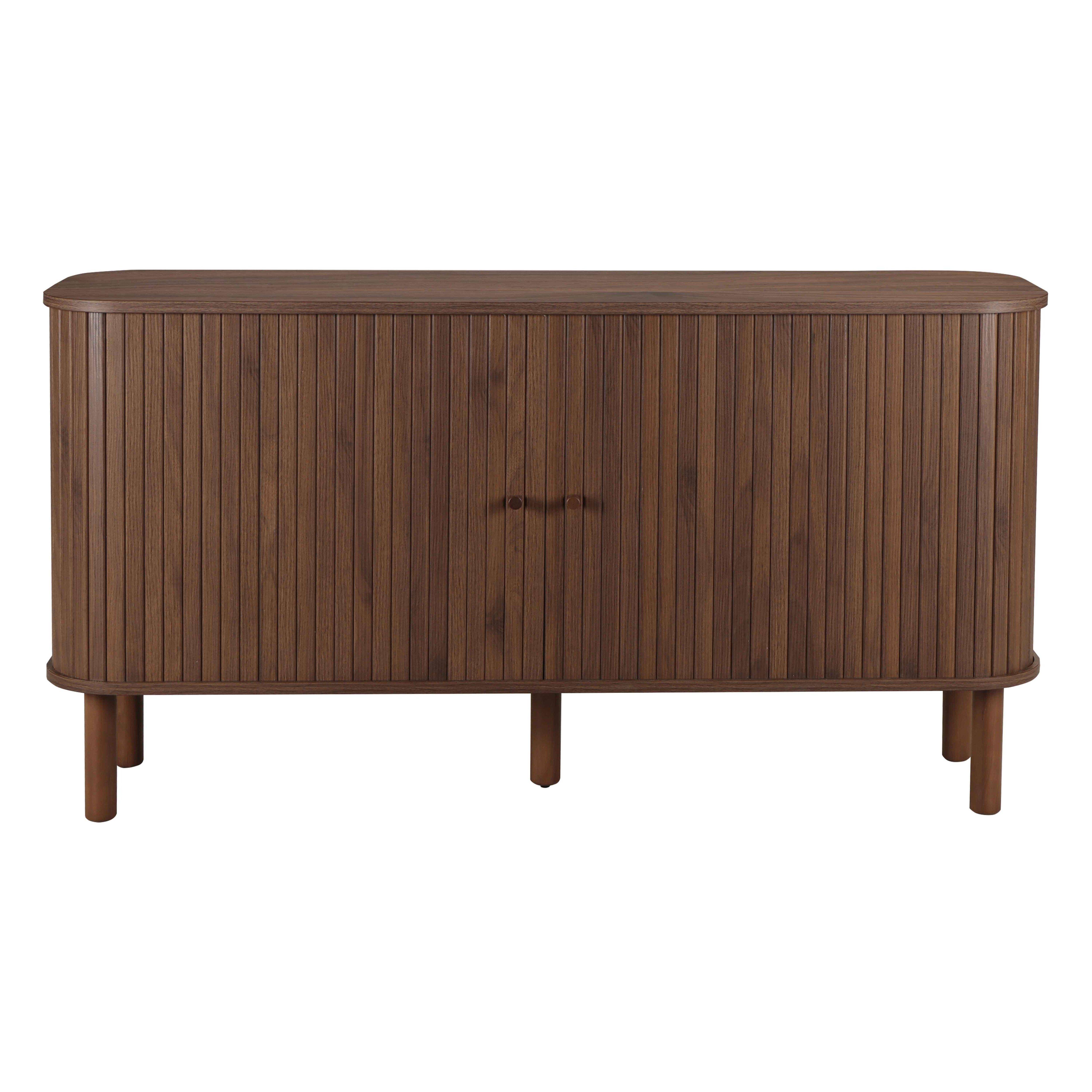 Oviala - Buffet 2 portes scandinave rectangulaire L140 cm bois foncé Taylor - Oviala - Image 4