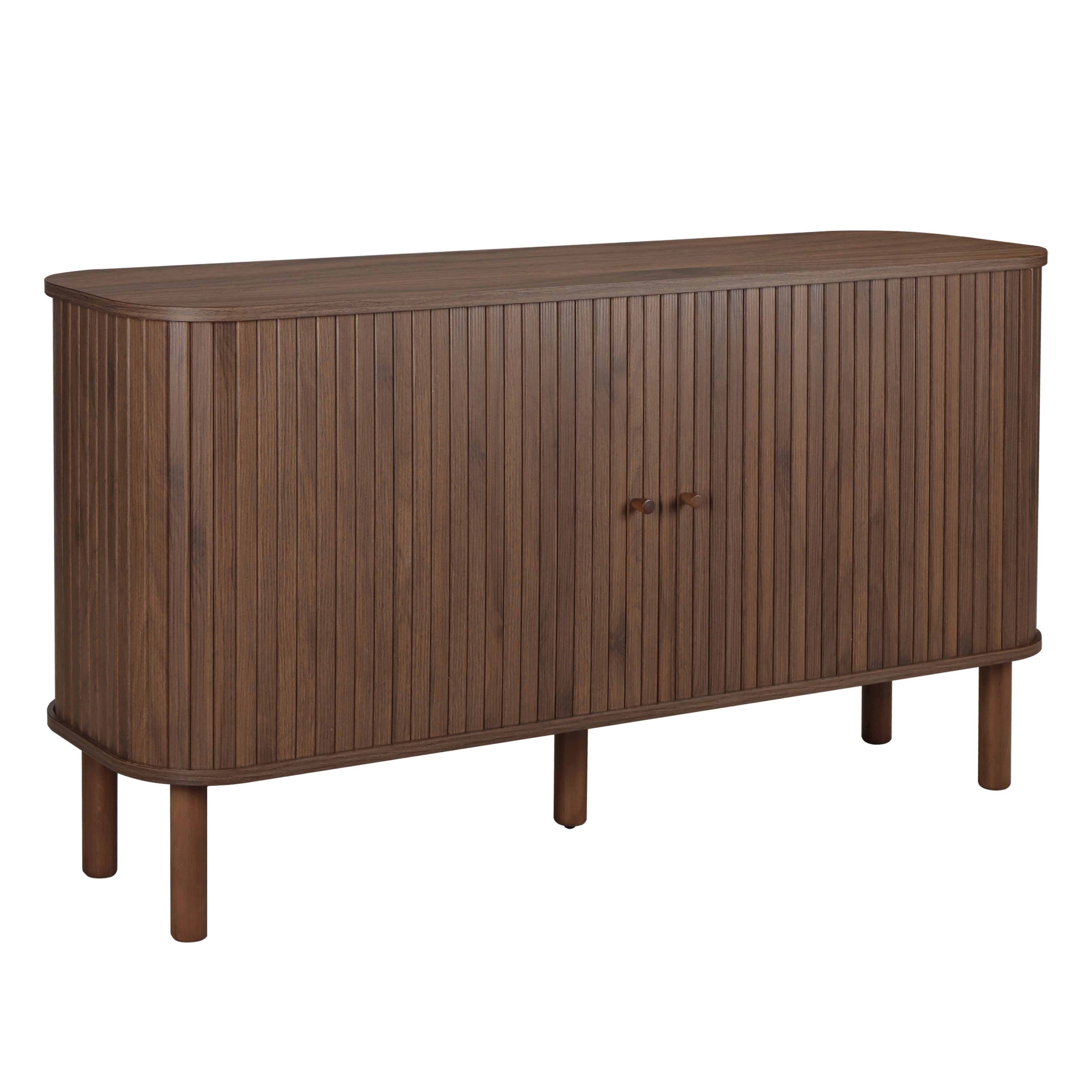 Oviala - Buffet 2 portes scandinave rectangulaire L140 cm bois foncé Taylor - Oviala - Image 1