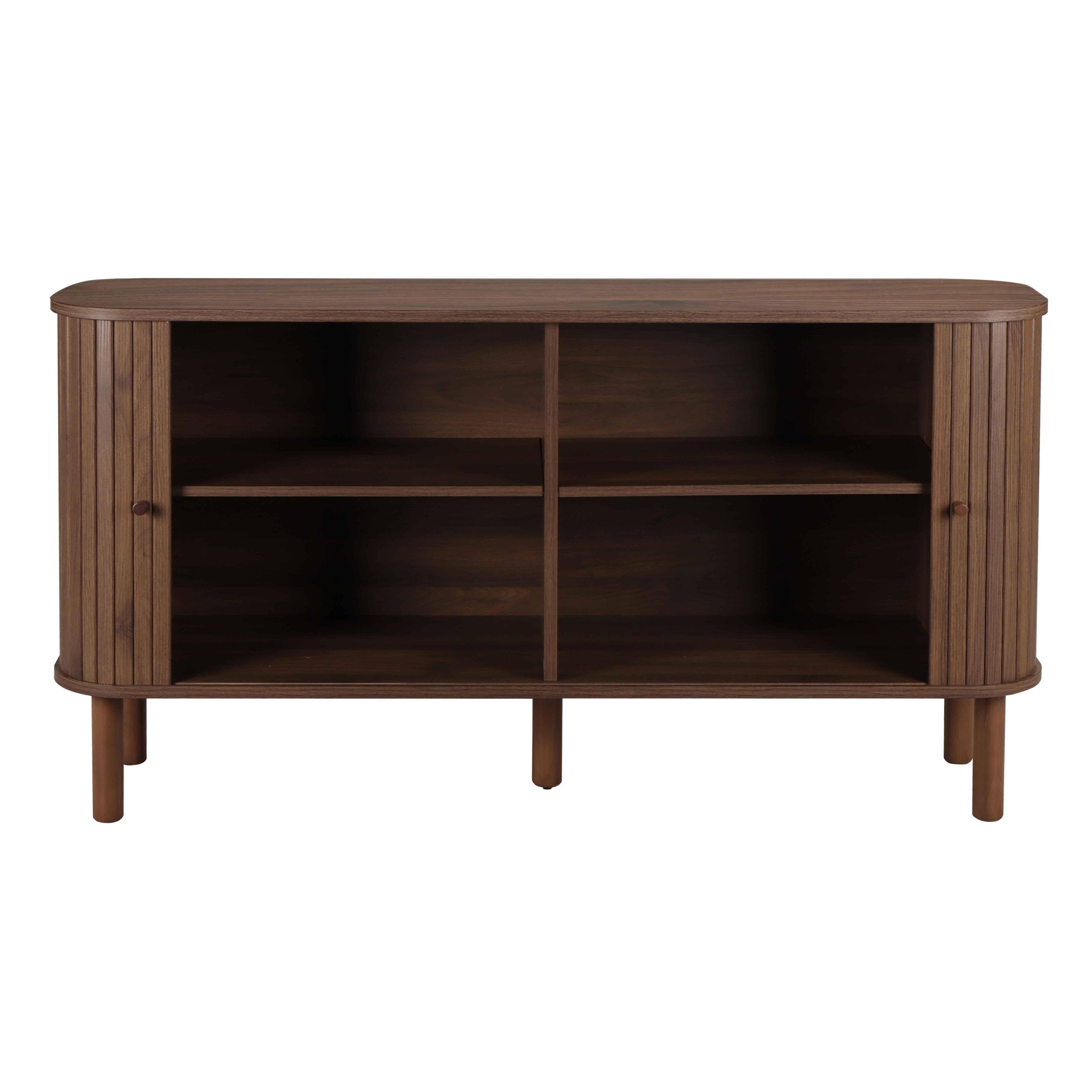 Oviala - Buffet 2 portes scandinave rectangulaire L140 cm bois foncé Taylor - Oviala - Image 5
