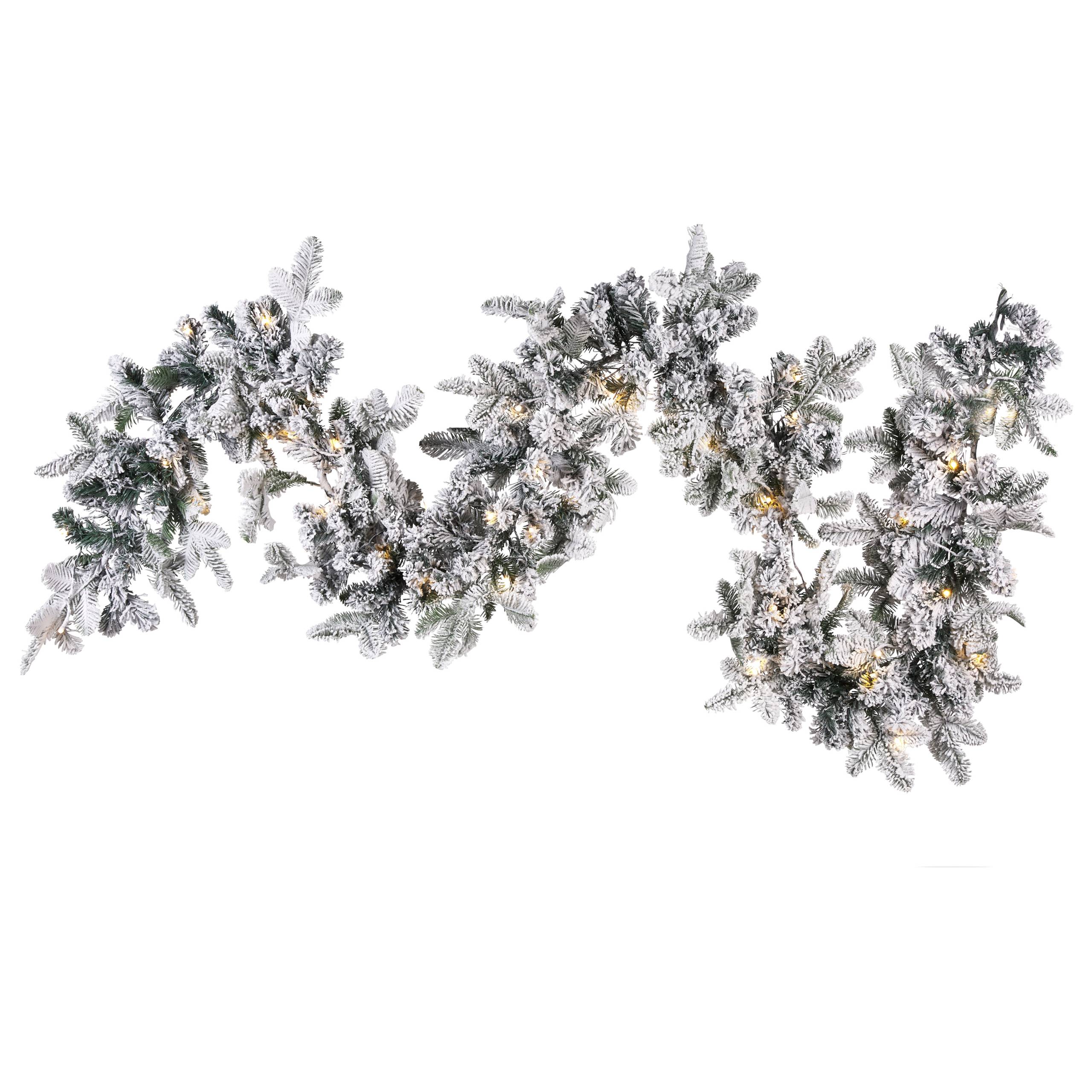 Beliani - Guirlande de Noël enneigée Matière synthétique Blanc SUNDO - Beliani - Image 2
