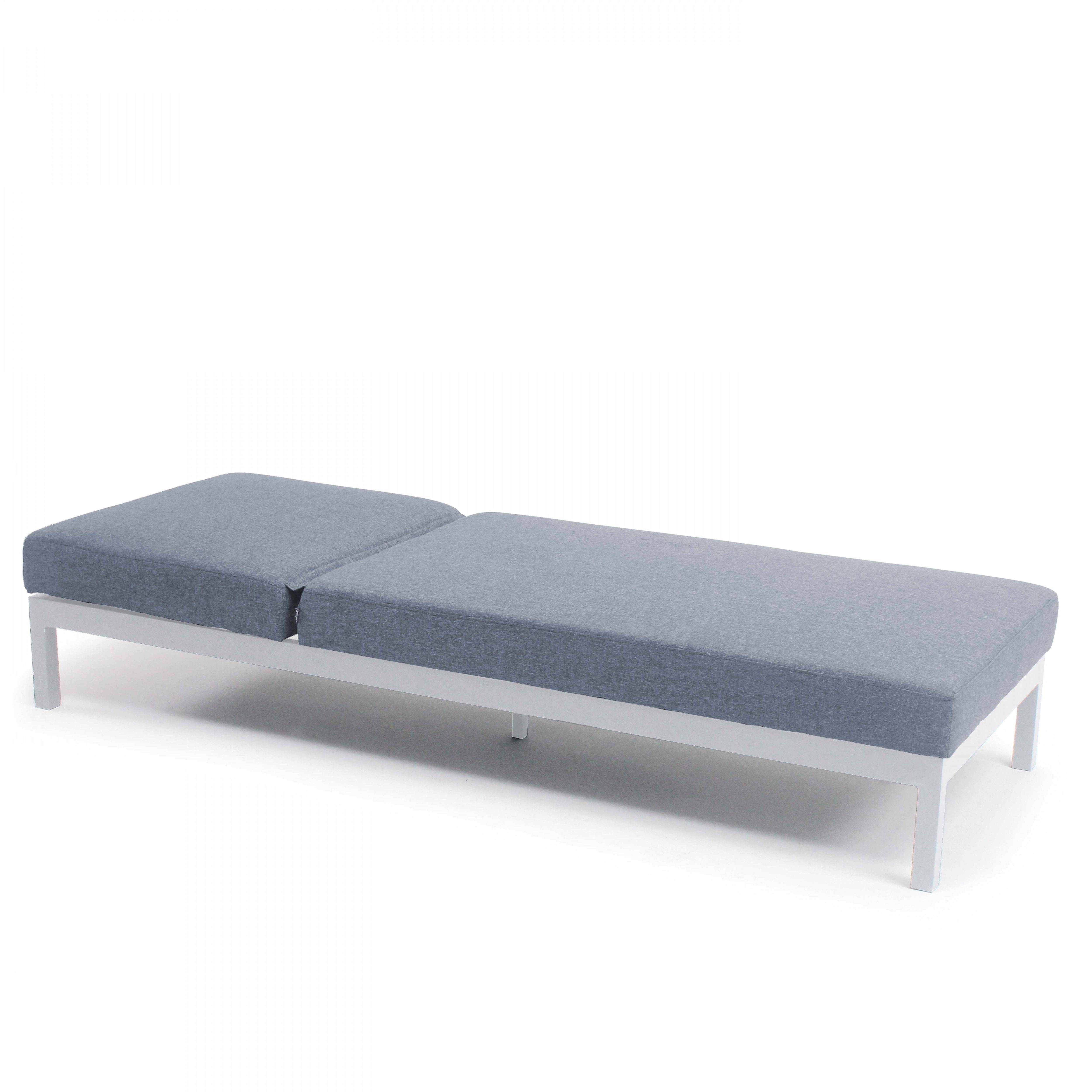 Oviala - Bain de soleil inclinable en aluminium gris clair  Galapagos - Oviala - Image 4