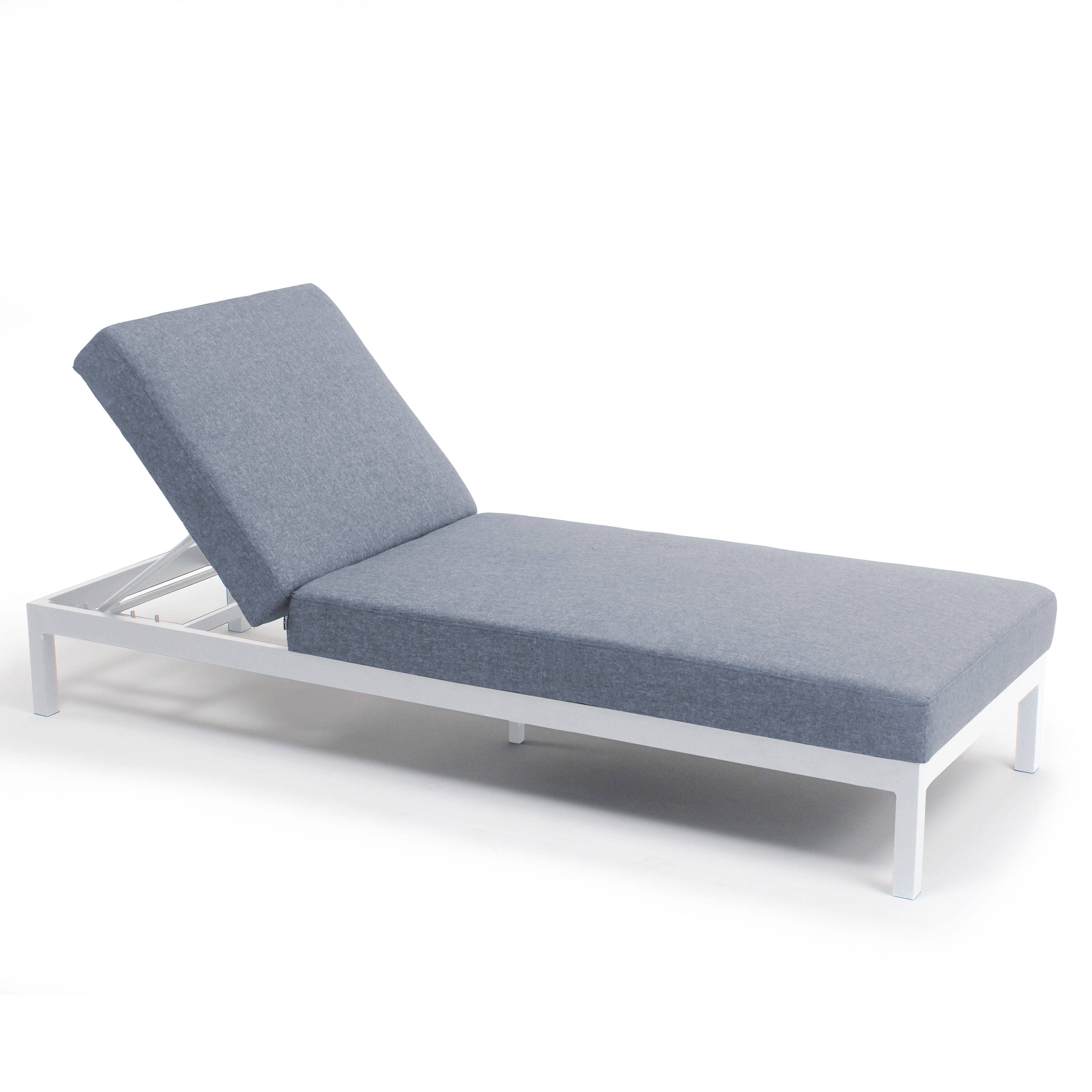 Oviala - Bain de soleil inclinable en aluminium gris clair  Galapagos - Oviala - Image 1