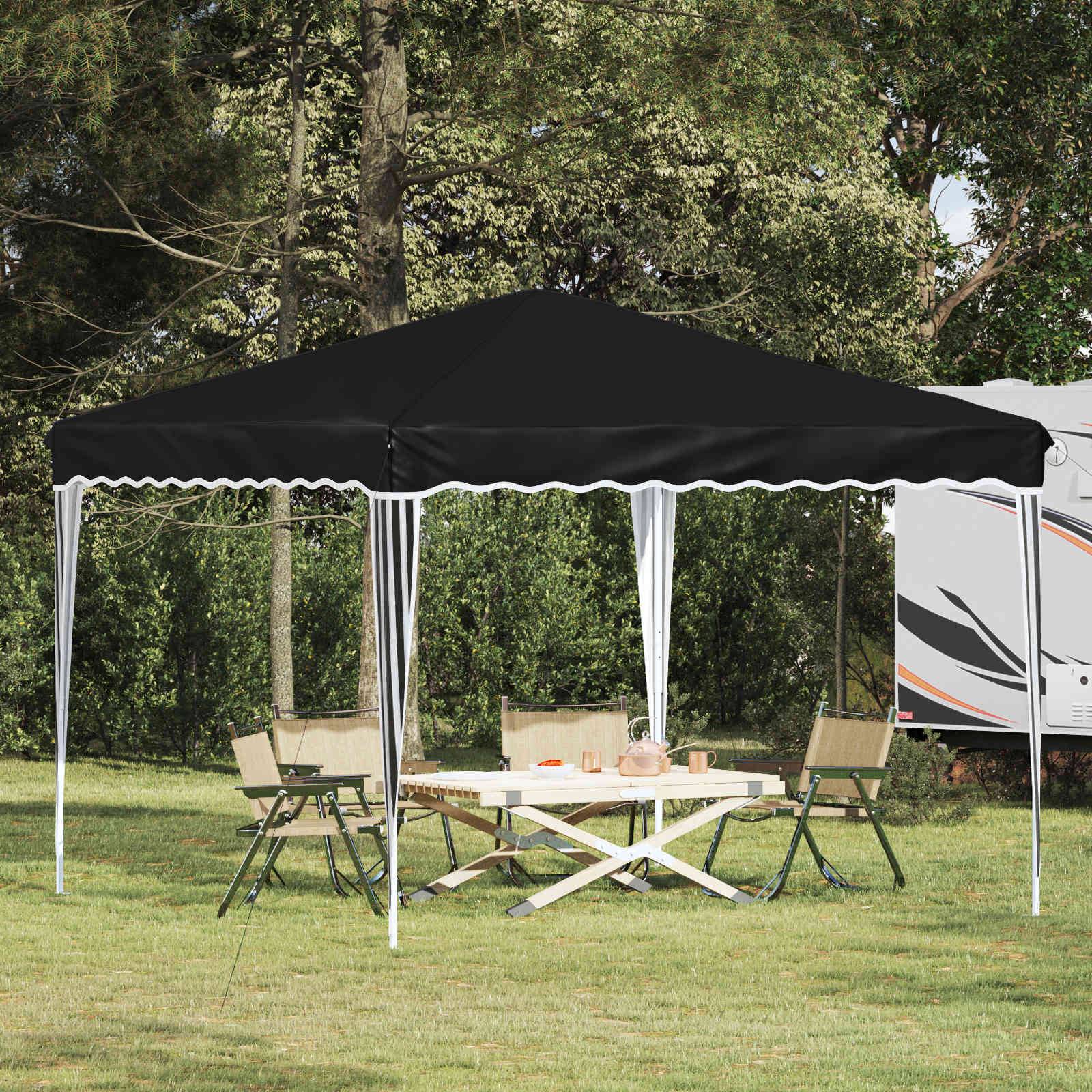 ComfortXL - Tente de réception pop-up tissu Oxford pour jardin hauteur réglable 288x288cm anthracite - ComfortXL Outdoor Living - Image 1