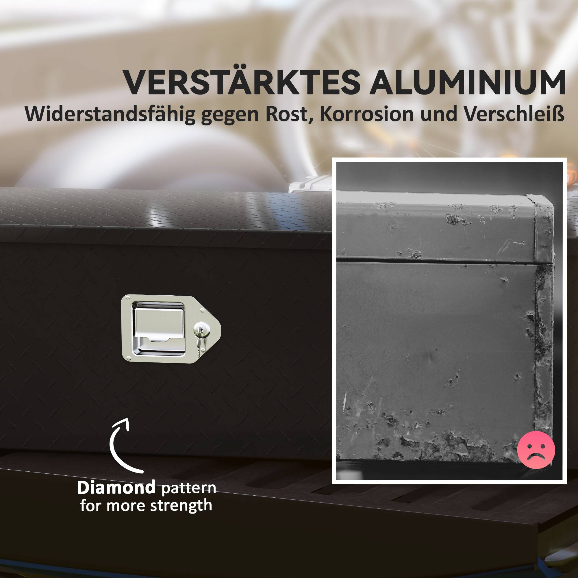 Coffre de rangement aluminium pour remorque camion 99 cm verrouillable Noir – ComfortXL Outdoor Living - Image 4