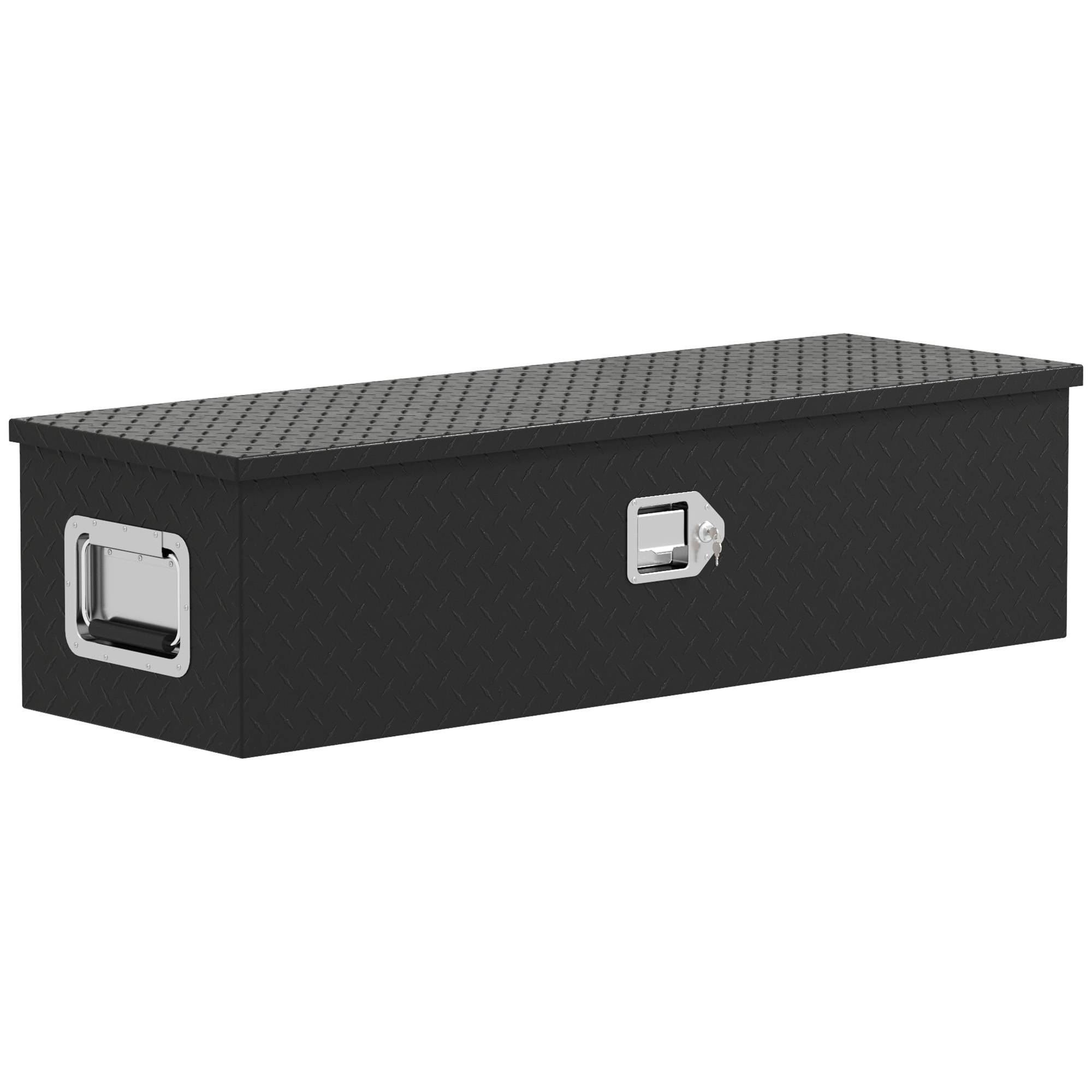 Coffre de rangement aluminium pour remorque camion 99 cm verrouillable Noir – ComfortXL Outdoor Living - Image 2