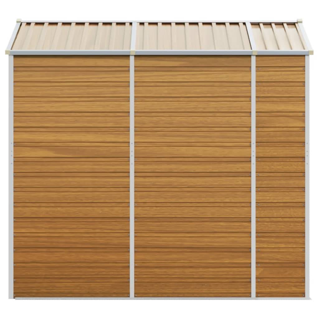 Vidaxl - Abri de jardin marron clair 191 x 215 x 198 cm en acier galvanisé vidaXL 3188276 - Image 7