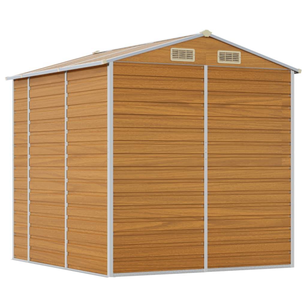 Vidaxl - Abri de jardin marron clair 191 x 215 x 198 cm en acier galvanisé vidaXL 3188276 - Image 8