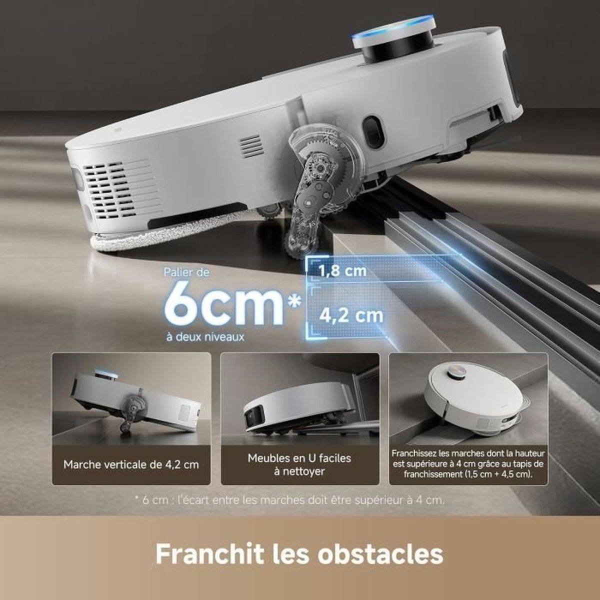 Robot aspirateur laveur Dreame X50 Ultra Complete, 20 000 Pa, base auto-nettoyage, cartographie 3D, 220 min - DREAME - Image 6