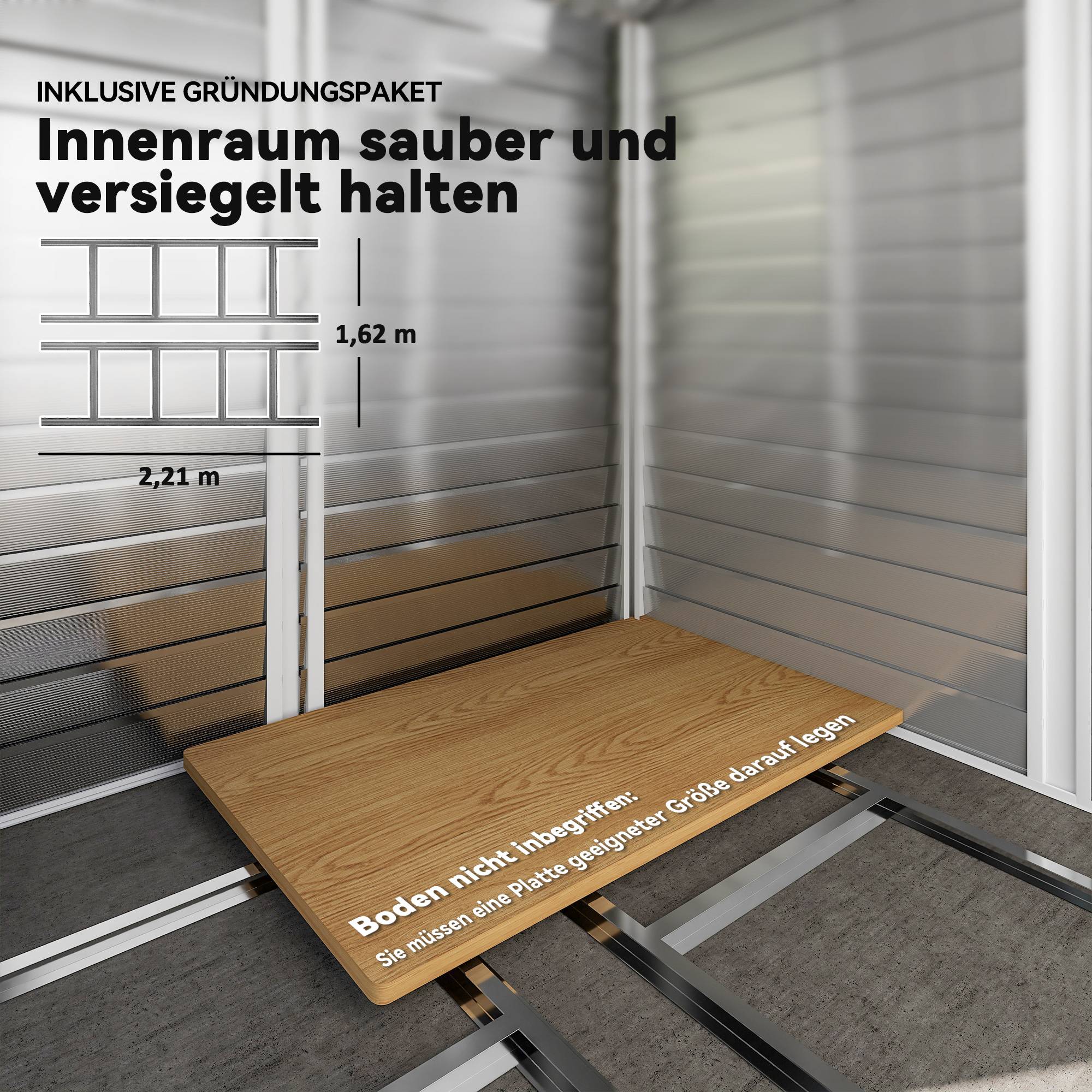 ComfortXL - Abri de jardin acier galvanisé 240 x 206 cm gris foncé portes coulissantes - ComfortXL Outdoor Living - Image 9