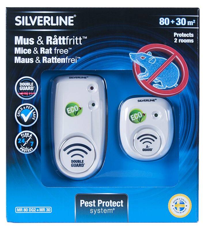 Silverline Sweden - Répulsifs pour rongeurs MR 80 DG2 + MR 30, 2 appareils: 1 x 80m2 et 1 x 30m2 Silverline Sweden - Image 3