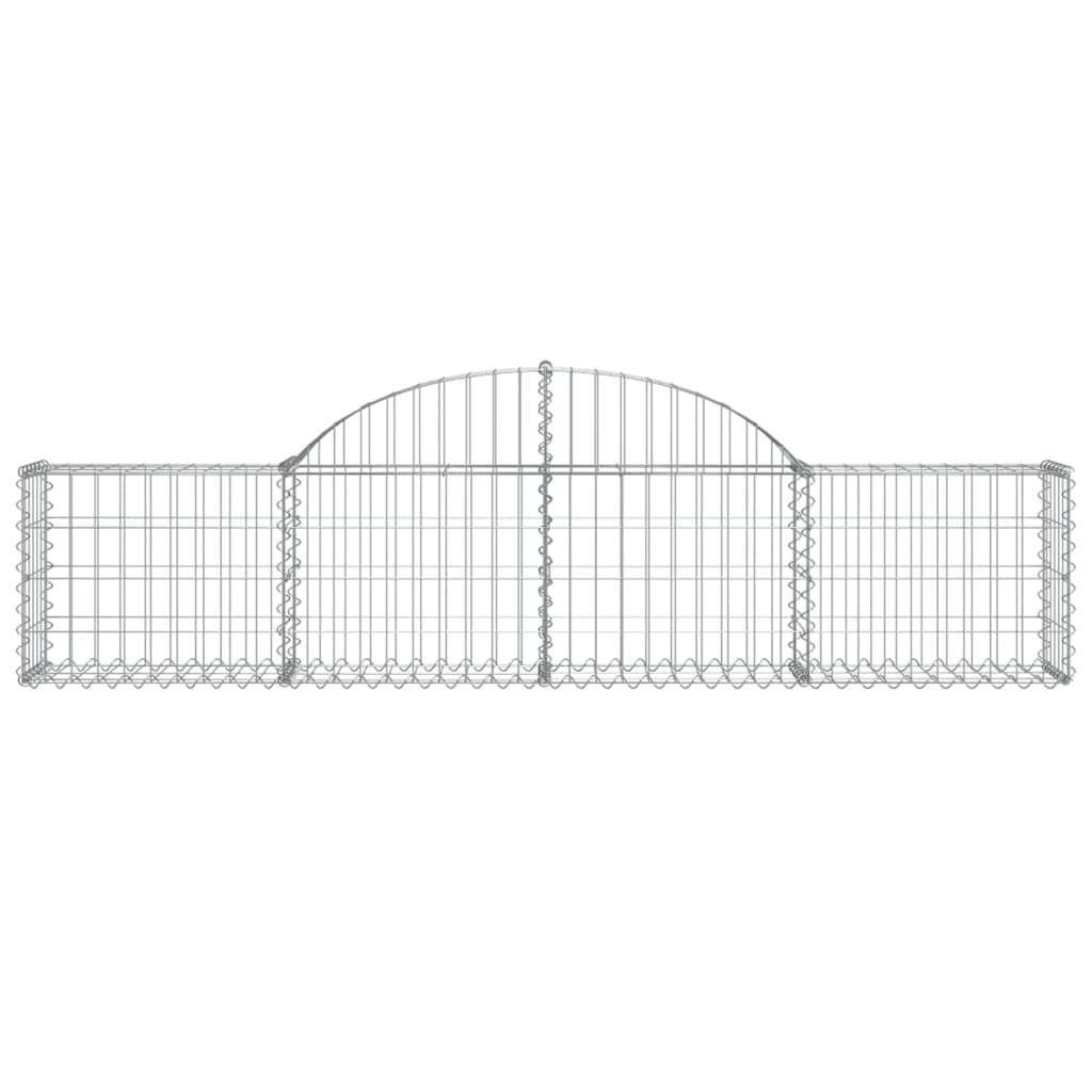 Vidaxl - Panier de gabions arqué 200x30x40/60 cm Fer galvanisé vidaXL 153482 - Image 4