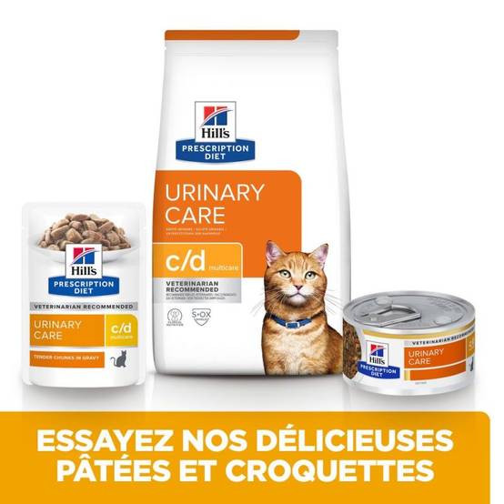 CROQUETTES CHAT ADULT PRESCRIPTION DIETS C/D MULTICARE URINARY CARE POULET - HILL'S 1,5 kg - Image 3
