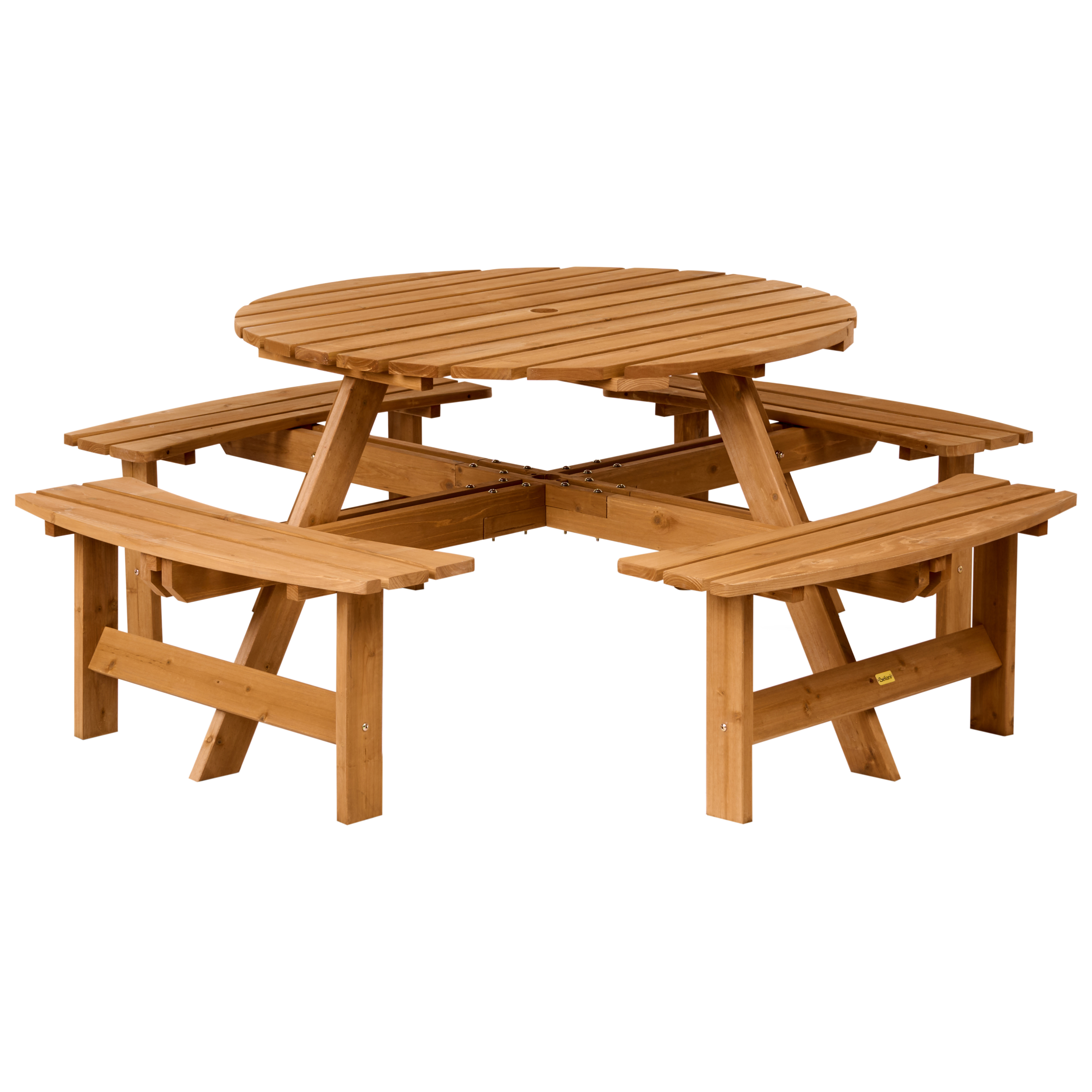 Beliani - Table de repas, 4 Personnes Bois de sapin Marron clair CAPARCOTTA - Beliani - Image 2