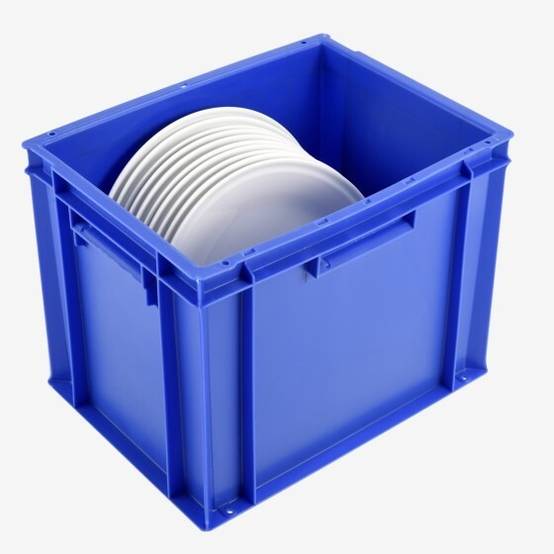Bac plein 400 x 300 x 337 mm 27 L + couvercle - bleu - Gilac - Image 5