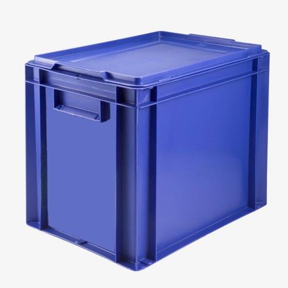 Bac plein 400 x 300 x 337 mm 27 L + couvercle - bleu - Gilac - Image 3