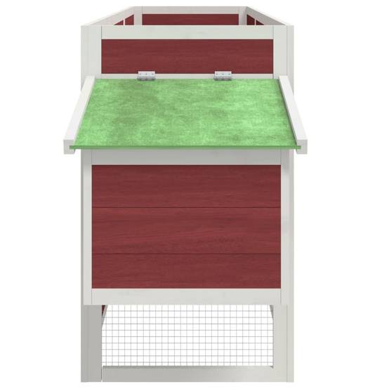 Poulailler en Bois de Pin Massif pour Poules avec Parc Extérieur 204x50x84 cm Moka - ComfortXL Pet Living - Image 6