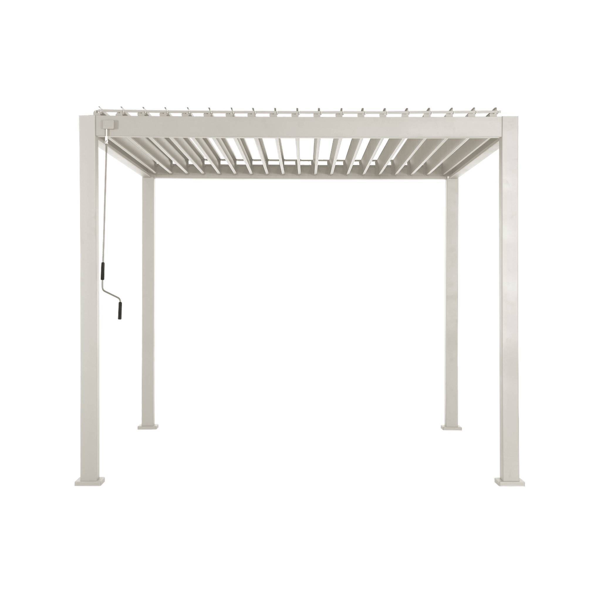 sweeek - Pergola bioclimatique aluminium beige Triomphe 3x3 m lames orientables | sweeek - Image 5