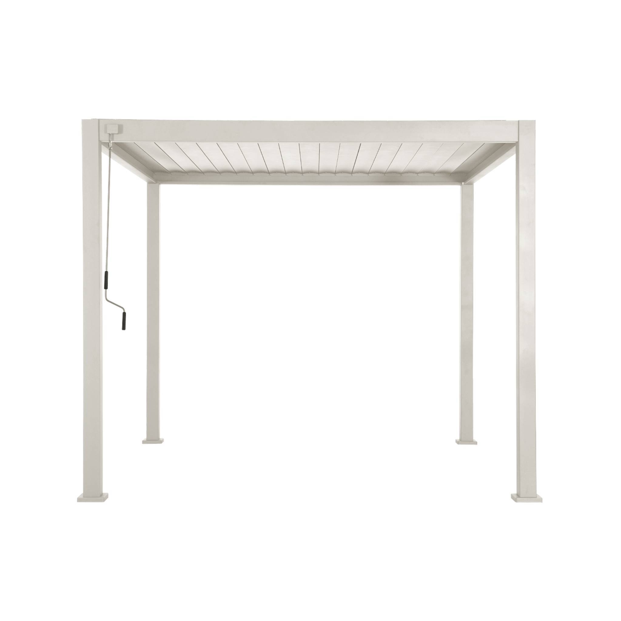 sweeek - Pergola bioclimatique aluminium beige Triomphe 3x3 m lames orientables | sweeek - Image 3