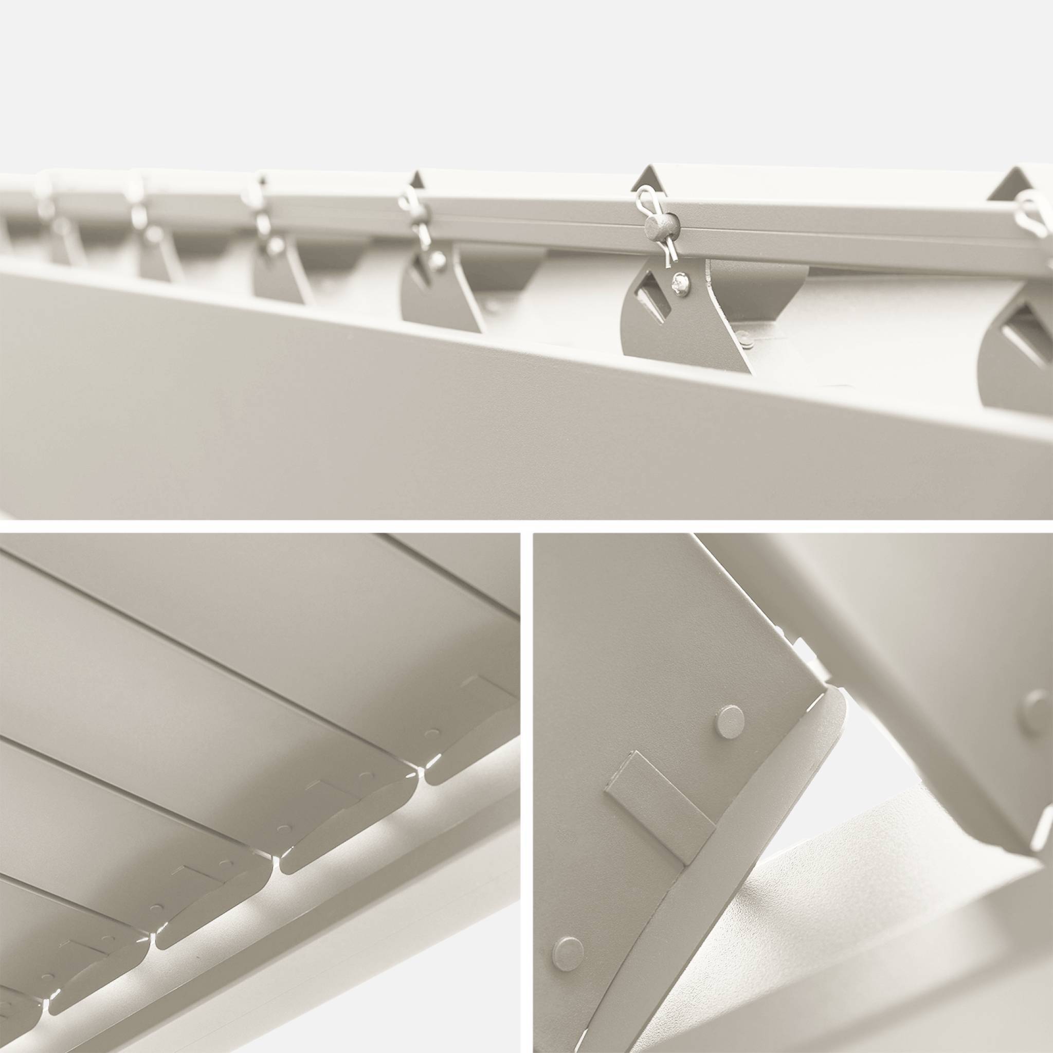 sweeek - Pergola bioclimatique aluminium beige Triomphe 3x3 m lames orientables | sweeek - Image 6