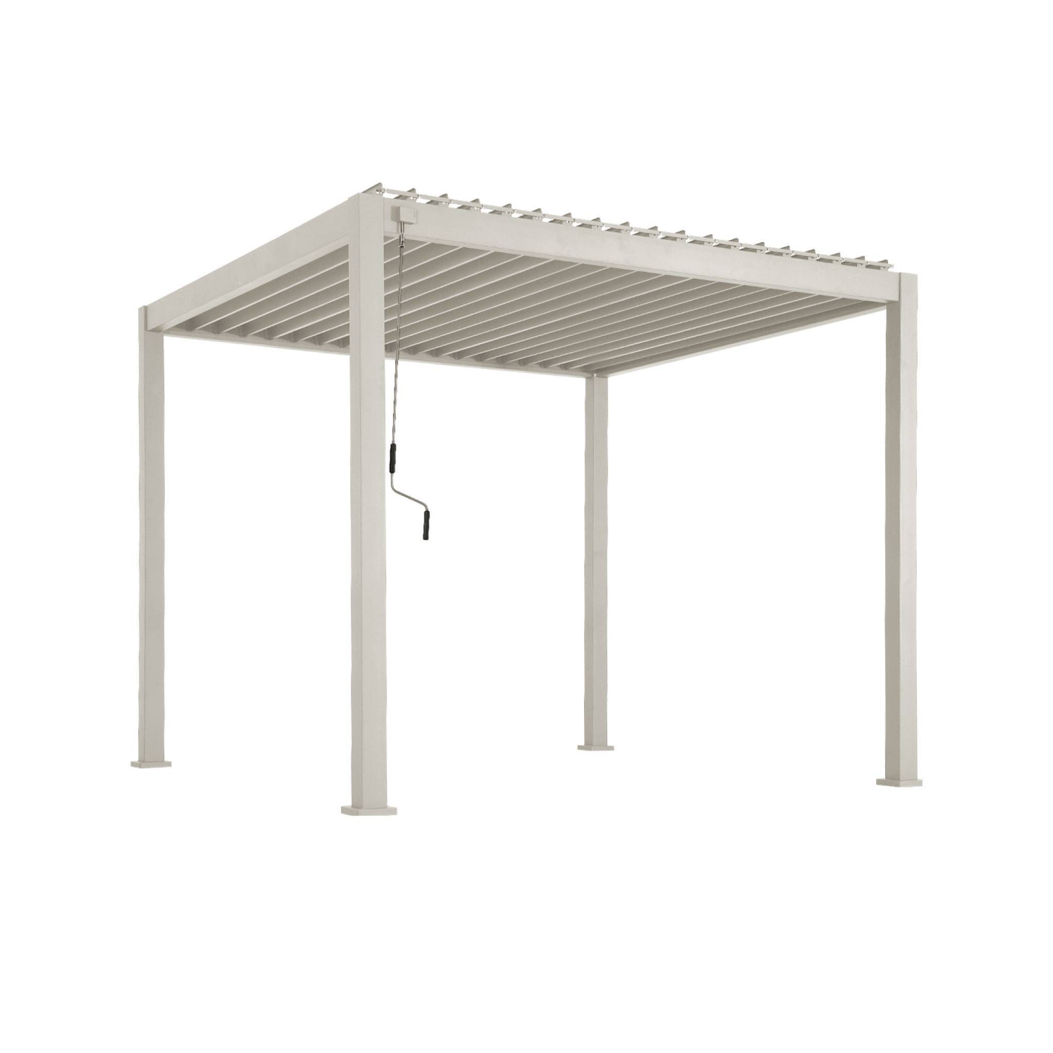 sweeek - Pergola bioclimatique aluminium beige Triomphe 3x3 m lames orientables | sweeek - Image 2