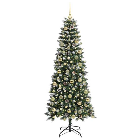 ComfortXL - Sapin de Noël Vert 180 cm Aspect Enneigé, 609 Branches et 300 LED Blanc Chaud – ComfortXL Outdoor Living - Image 3