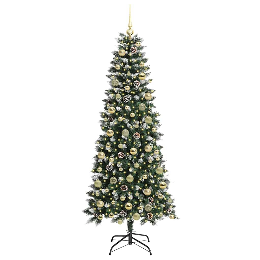 ComfortXL - Sapin de Noël Vert 180 cm Aspect Enneigé, 609 Branches et 300 LED Blanc Chaud – ComfortXL Outdoor Living - Image 3