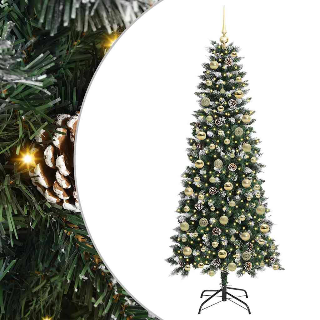 ComfortXL - Sapin de Noël Vert 180 cm Aspect Enneigé, 609 Branches et 300 LED Blanc Chaud – ComfortXL Outdoor Living - Image 2