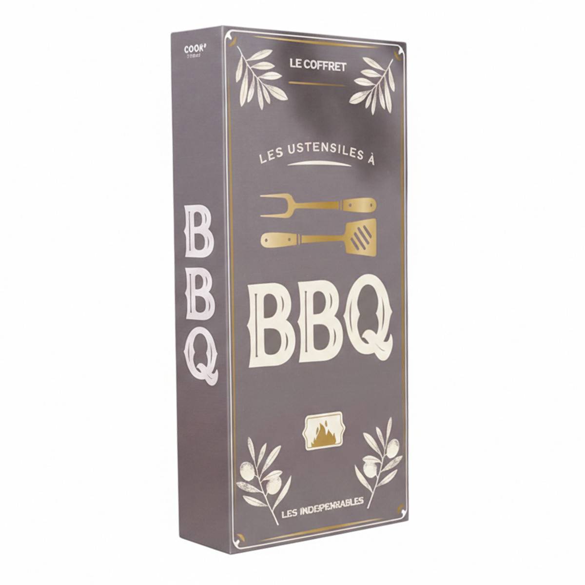 Cook Concept - Coffret Ustensiles Barbecue "Livre" 35cm Gris