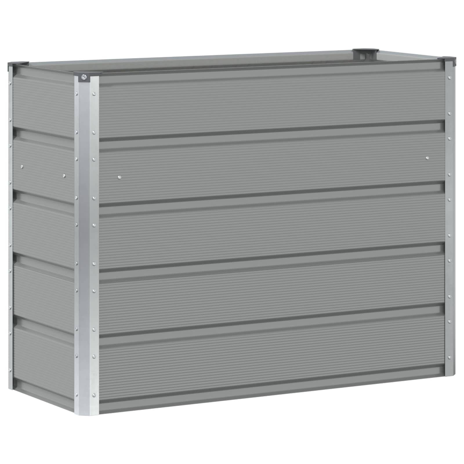 Vidaxl - Jardinière-Pot de fleur-Bac à fleurs Gris clair 100 x 40 x 75 cm Acier - Image 2