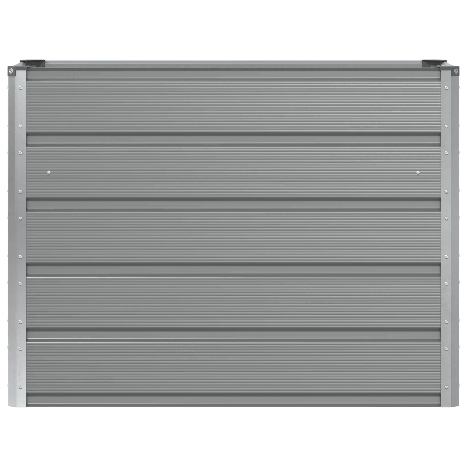 Vidaxl - Jardinière-Pot de fleur-Bac à fleurs Gris clair 100 x 40 x 75 cm Acier - Image 4